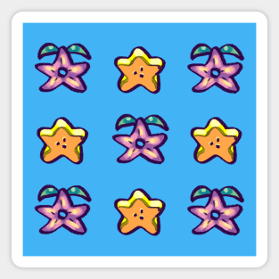 stardew stardrop and starfruit pattern Magnet